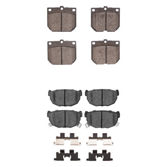 R1 Concepts® - Semi-Metallic Semi-Metallic Front and Rear Brake Pad Set