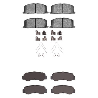 R1 Concepts® - Semi-Metallic Semi-Metallic Front and Rear Brake Pad Set