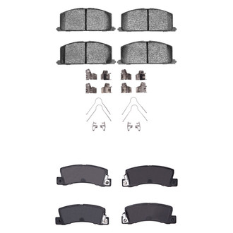 R1 Concepts® - Semi-Metallic Semi-Metallic Front and Rear Brake Pad Set