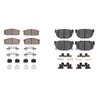 R1 Concepts® - Semi-Metallic Semi-Metallic Front and Rear Brake Pad Set