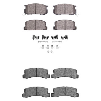 R1 Concepts® - Semi-Metallic Front and Rear Brake Pad Set