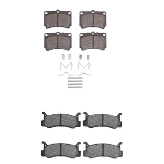 R1 Concepts® - Semi-Metallic Semi-Metallic Front and Rear Brake Pad Set