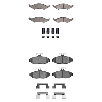 R1 Concepts® - Semi-Metallic Semi-Metallic Front and Rear Brake Pad Set