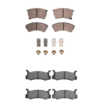 R1 Concepts® - Semi-Metallic Semi-Metallic Front and Rear Brake Pad Set