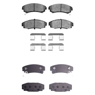 R1 Concepts® - Semi-Metallic Semi-Metallic Front and Rear Brake Pad Set