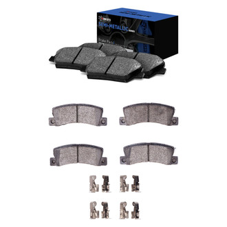 R1 Concepts® - Semi-Metallic Front and Rear Brake Pad Set