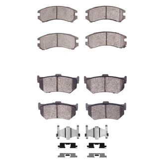 R1 Concepts® - Semi-Metallic Semi-Metallic Front and Rear Brake Pad Set
