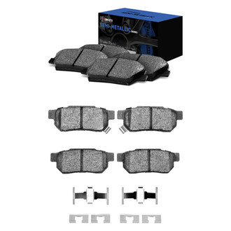 R1 Concepts® - Semi-Metallic Front and Rear Brake Pad Set