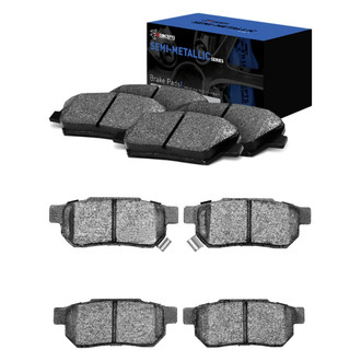 R1 Concepts® - Semi-Metallic Front and Rear Brake Pad Set