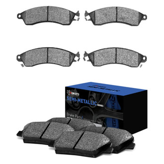R1 Concepts® - Semi-Metallic Front and Rear Brake Pad Set