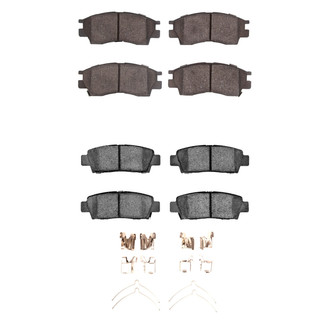R1 Concepts® - Semi-Metallic Front and Rear Brake Pad Set