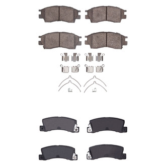 R1 Concepts® - Semi-Metallic Front and Rear Brake Pad Set