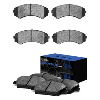 R1 Concepts® - Semi-Metallic Front and Rear Brake Pad Set