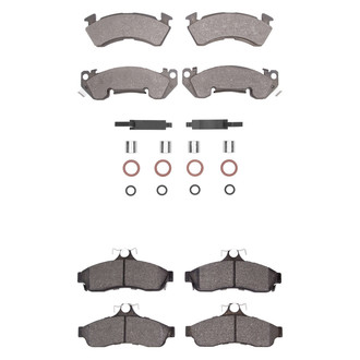R1 Concepts® - Semi-Metallic Semi-Metallic Front and Rear Brake Pad Set