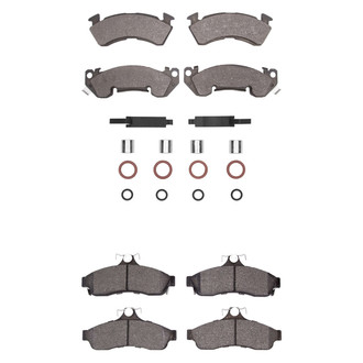 R1 Concepts® - Semi-Metallic Semi-Metallic Front and Rear Brake Pad Set
