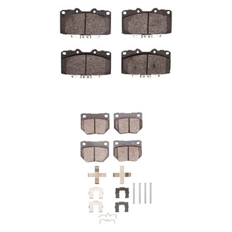 R1 Concepts® - Semi-Metallic Front and Rear Brake Pad Set