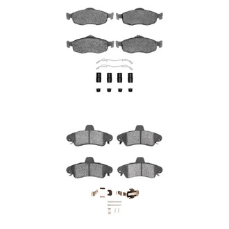 R1 Concepts® - Semi-Metallic Front and Rear Brake Pad Set