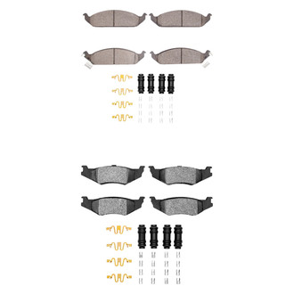 R1 Concepts® - Semi-Metallic Semi-Metallic Front and Rear Brake Pad Set