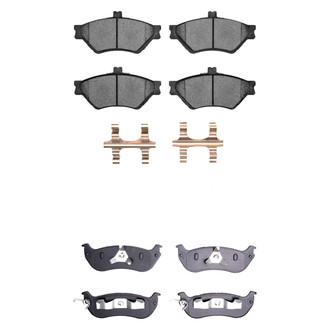 R1 Concepts® - Semi-Metallic Semi-Metallic Front and Rear Brake Pad Set
