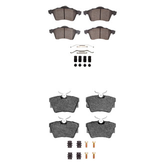 R1 Concepts® - Semi-Metallic Semi-Metallic Front and Rear Brake Pad Set