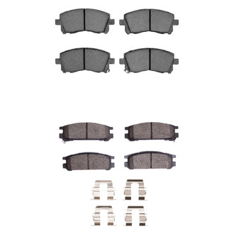 R1 Concepts® - Semi-Metallic Front and Rear Brake Pad Set