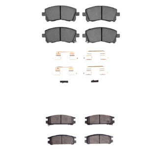 R1 Concepts® - Semi-Metallic Front and Rear Brake Pad Set