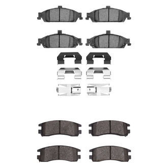 R1 Concepts® - Semi-Metallic Front and Rear Brake Pad Set