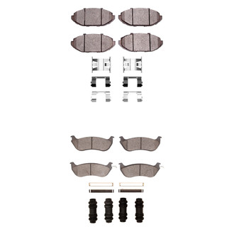 R1 Concepts® - Semi-Metallic Semi-Metallic Front and Rear Brake Pad Set