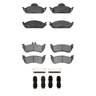 R1 Concepts® - Semi-Metallic Semi-Metallic Front and Rear Brake Pad Set