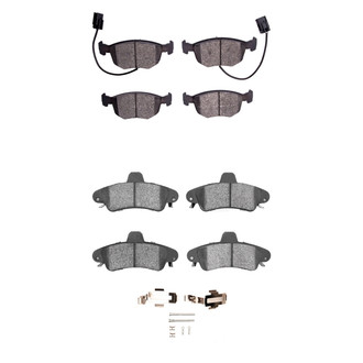 R1 Concepts® - Semi-Metallic Front and Rear Brake Pad Set