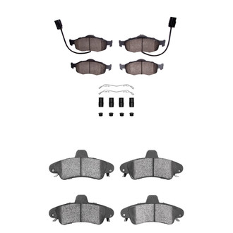 R1 Concepts® - Semi-Metallic Front and Rear Brake Pad Set