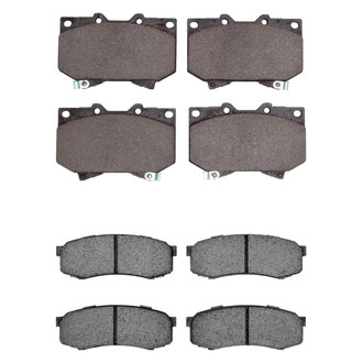 R1 Concepts® - Semi-Metallic Front and Rear Brake Pad Set