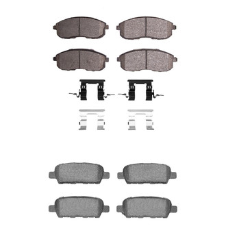 R1 Concepts® - Semi-Metallic Front and Rear Brake Pad Set