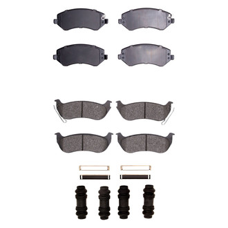R1 Concepts® - Semi-Metallic Semi-Metallic Front and Rear Brake Pad Set