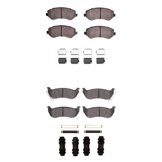 R1 Concepts® - Semi-Metallic Semi-Metallic Front and Rear Brake Pad Set