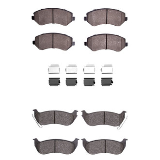 R1 Concepts® - Semi-Metallic Semi-Metallic Front and Rear Brake Pad Set