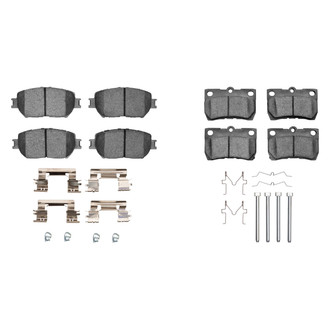 R1 Concepts® - Semi-Metallic Front and Rear Brake Pad Set