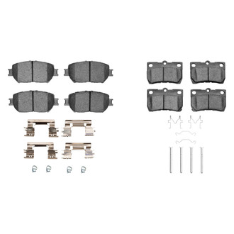 R1 Concepts® - Semi-Metallic Front and Rear Brake Pad Set