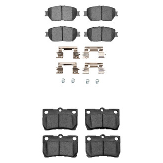 R1 Concepts® - Semi-Metallic Front and Rear Brake Pad Set