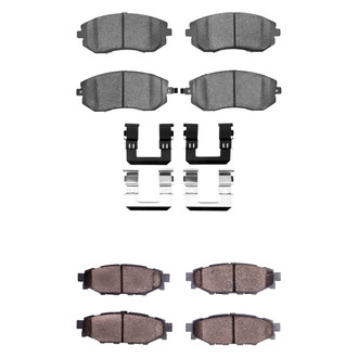 R1 Concepts® - Semi-Metallic Front and Rear Brake Pad Set