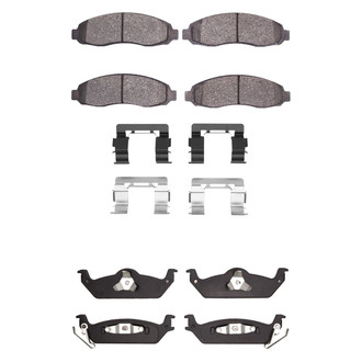 R1 Concepts® - Semi-Metallic Semi-Metallic Front and Rear Brake Pad Set