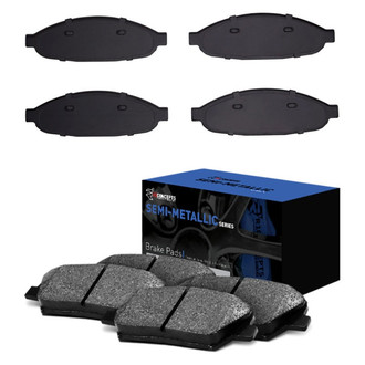 R1 Concepts® - Semi-Metallic Front and Rear Brake Pad Set
