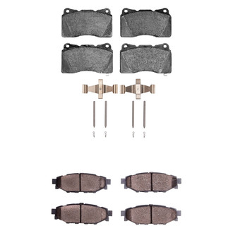 R1 Concepts® - Semi-Metallic Front and Rear Brake Pad Set