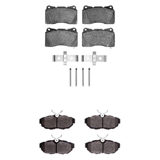 R1 Concepts® - Semi-Metallic Front and Rear Brake Pad Set