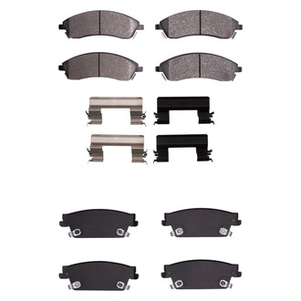 R1 Concepts® - Semi-Metallic Semi-Metallic Front and Rear Brake Pad Set