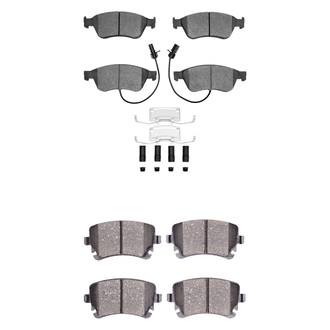 R1 Concepts® - Semi-Metallic Semi-Metallic Front and Rear Brake Pad Set