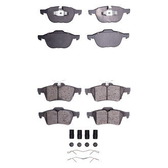 R1 Concepts® - Semi-Metallic Front and Rear Brake Pad Set