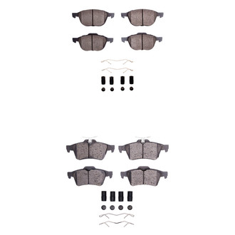 R1 Concepts® - Semi-Metallic Front and Rear Brake Pad Set
