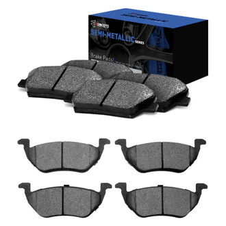 R1 Concepts® - Semi-Metallic Front and Rear Brake Pad Set