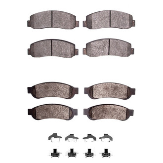 R1 Concepts® - Semi-Metallic Semi-Metallic Front and Rear Brake Pad Set